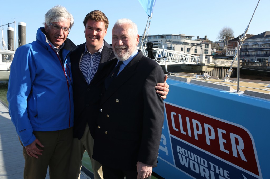 Photograph, left to right: Ronald Slaats, Oliver Cotterell and Sir Robin Knox-Johnston