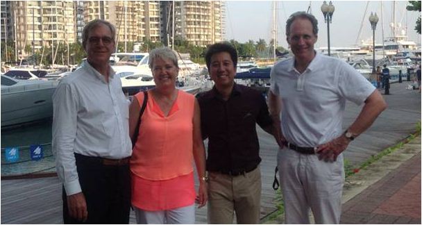 Above, from left to right: Bart Kimman, Alice Huisman, Rene Ho, Evert van Dishoeck (Royal Huisman)