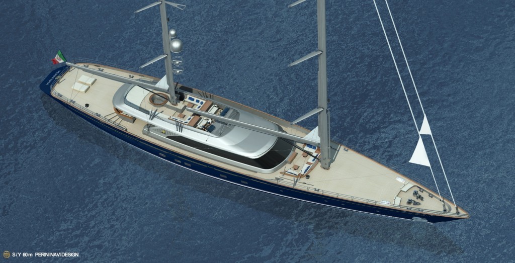 60m Perini Navi ketch view 2