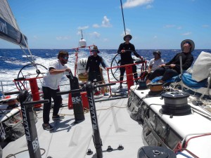 Maserati team and Giovanni Soldini
